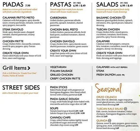 piada street food menu